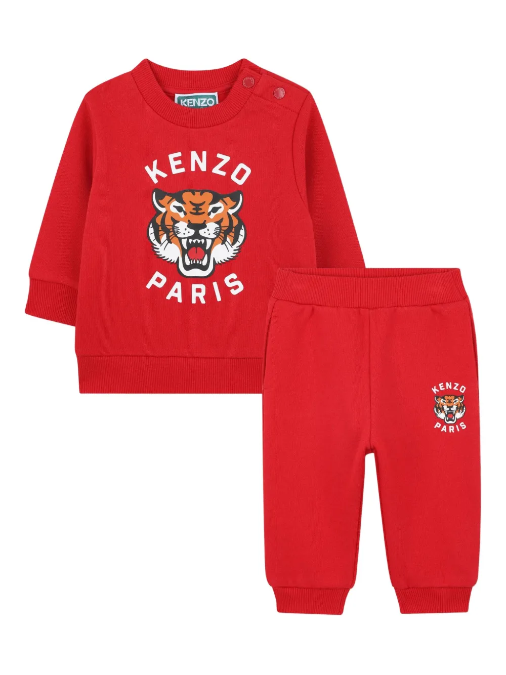 Kenzo Kids Trainingspak met logoprint Rood