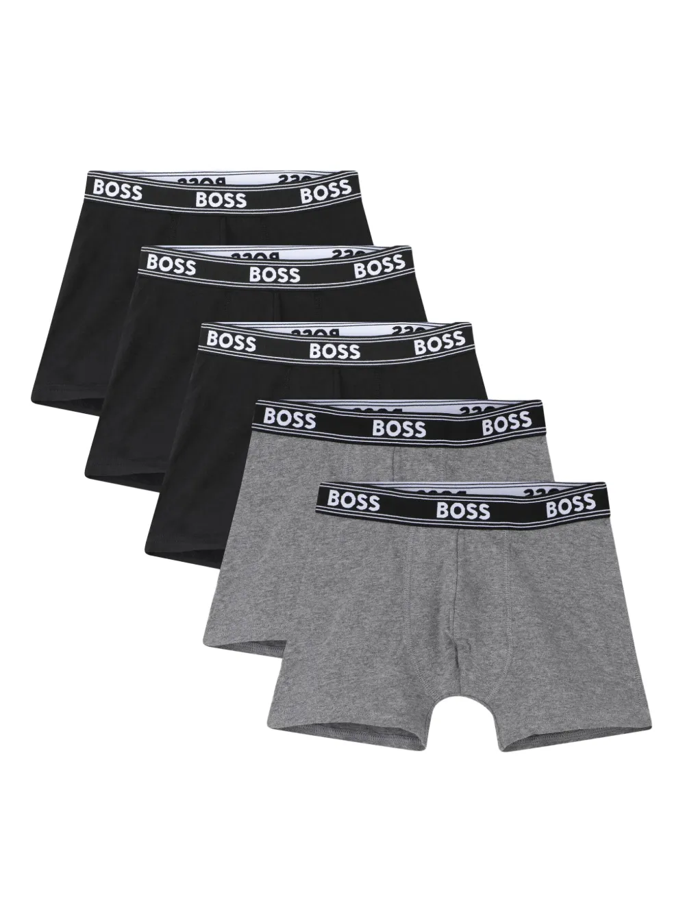 BOSS Kidswear Drie boxershorts met logoband Zwart