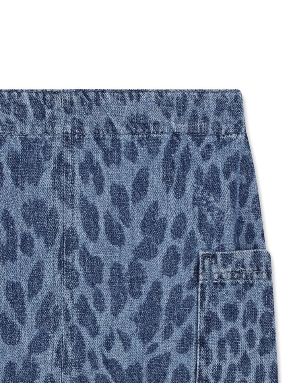 Zadig & Voltaire Kids Mini-spijkerrok met luipaardprint Blauw