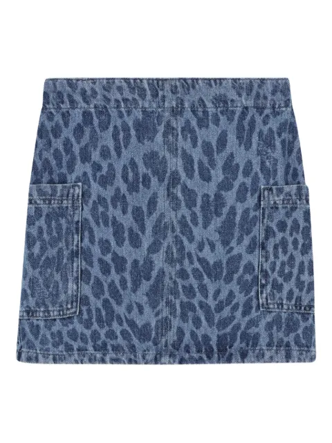 Zadig & Voltaire Kids leopard-print denim skirt