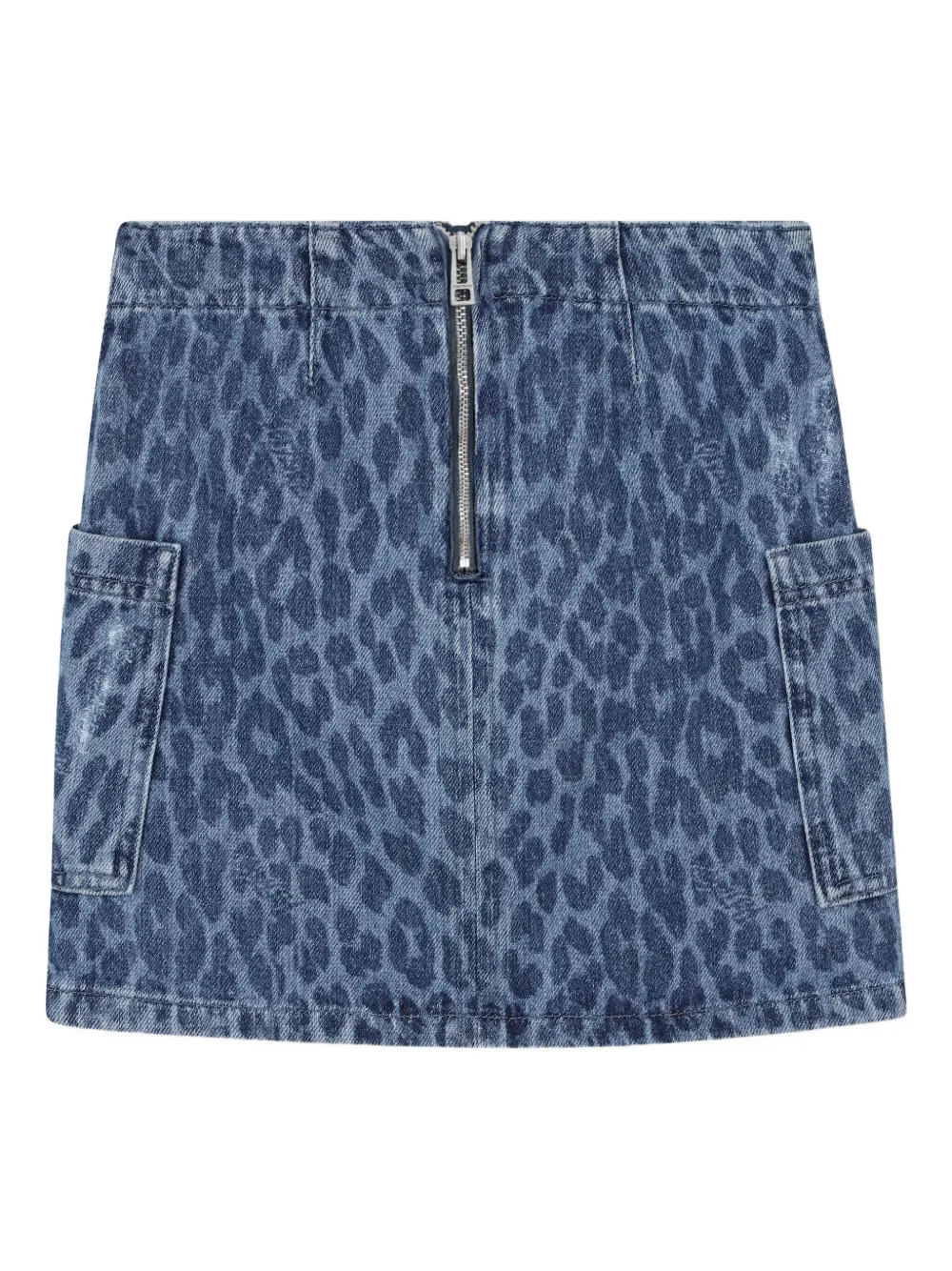 Zadig & Voltaire Kids Mini-spijkerrok met luipaardprint Blauw