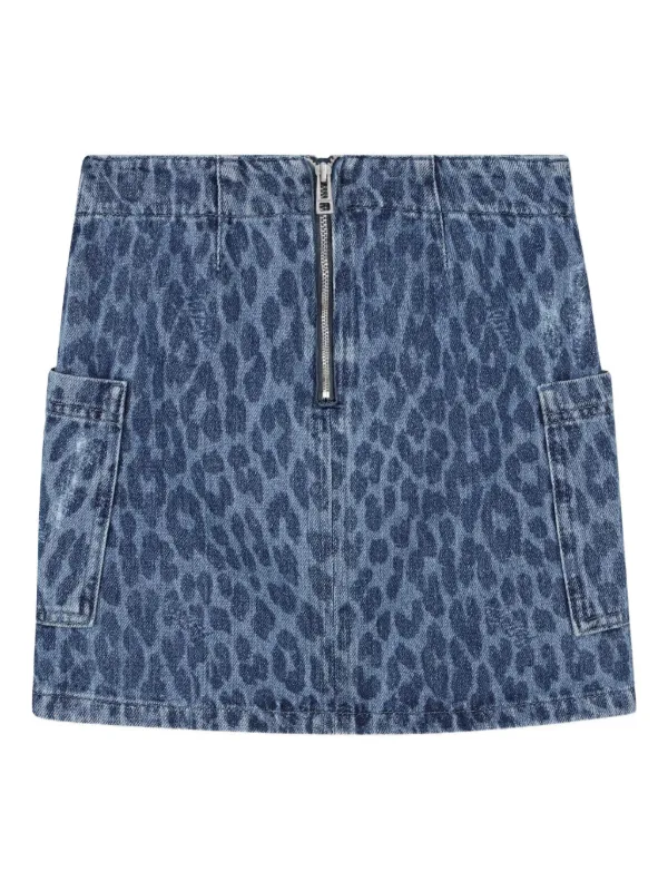 Zadig Voltaire Kids Gonna Denim Leopardata Blu FARFETCH IT