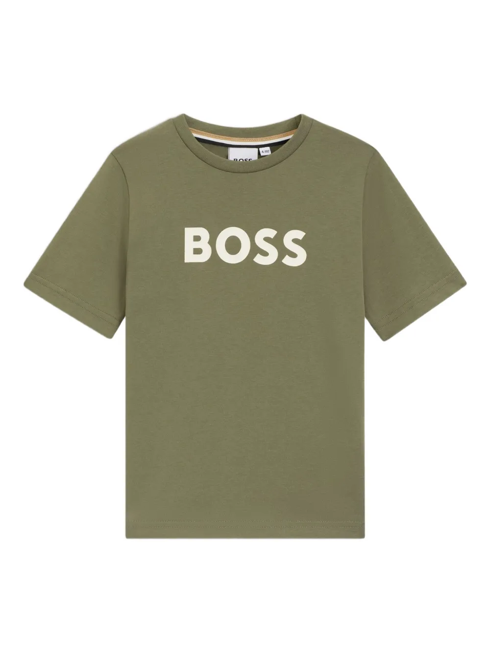 BOSS Kidswear logo-print short-sleeves T-shirt - Verde