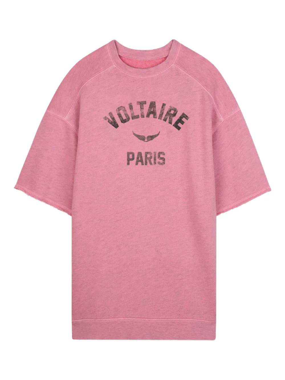 Zadig & Voltaire Kids T-shirtjurk met logo en raglan mouwen Roze