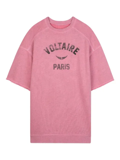 Zadig & Voltaire Kids raglan sleeve logo T-shirt dress