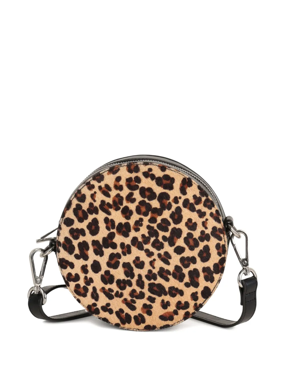 Zadig & Voltaire Kids Ronde schoudertas met luipaardprint Zwart