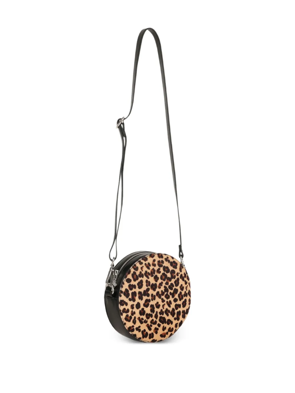Zadig & Voltaire Kids Ronde schoudertas met luipaardprint Zwart