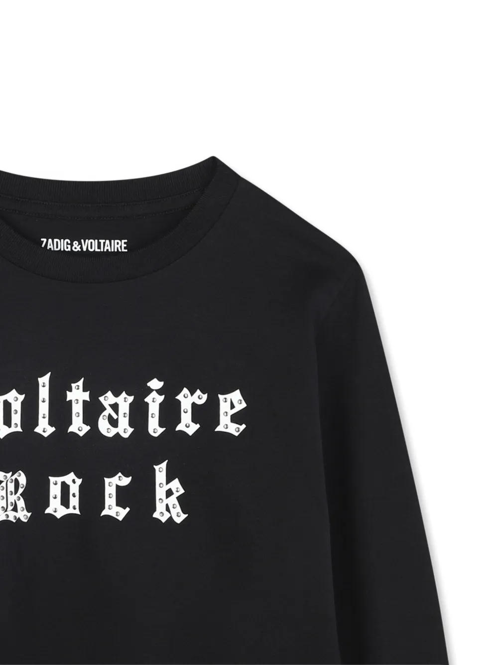 Zadig & Voltaire Kids T-shirt met lange mouwen Zwart