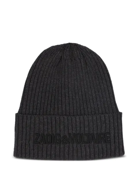 Zadig & Voltaire Kids Gorro de tricô canelado