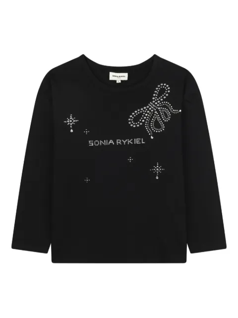 SONIA RYKIEL ENFANT crystal-embellished logo T-shirt