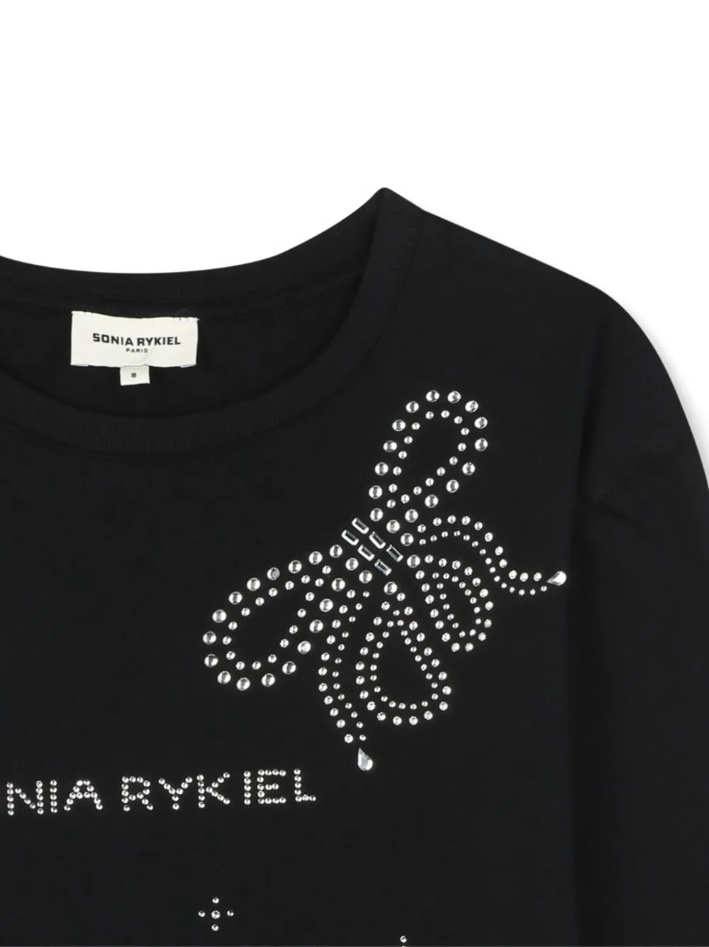 SONIA RYKIEL ENFANT T-shirt verfraaid met kristallen Zwart