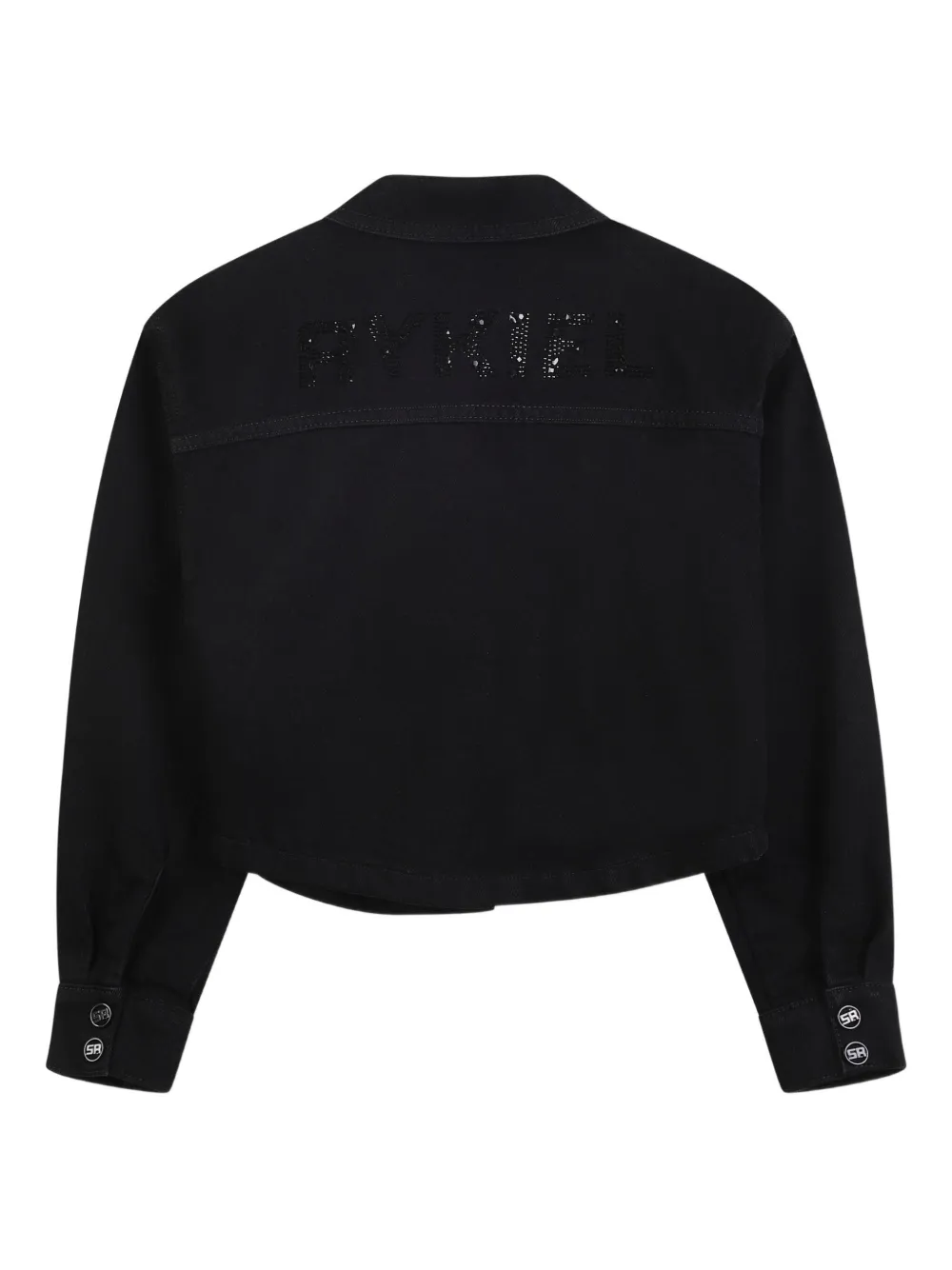 SONIA RYKIEL ENFANT Button-up cropped shirt Zwart