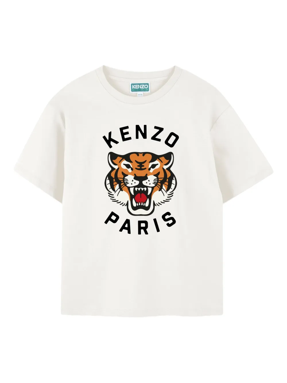 Kenzo Kids T-shirt met Tiger Head-print Wit