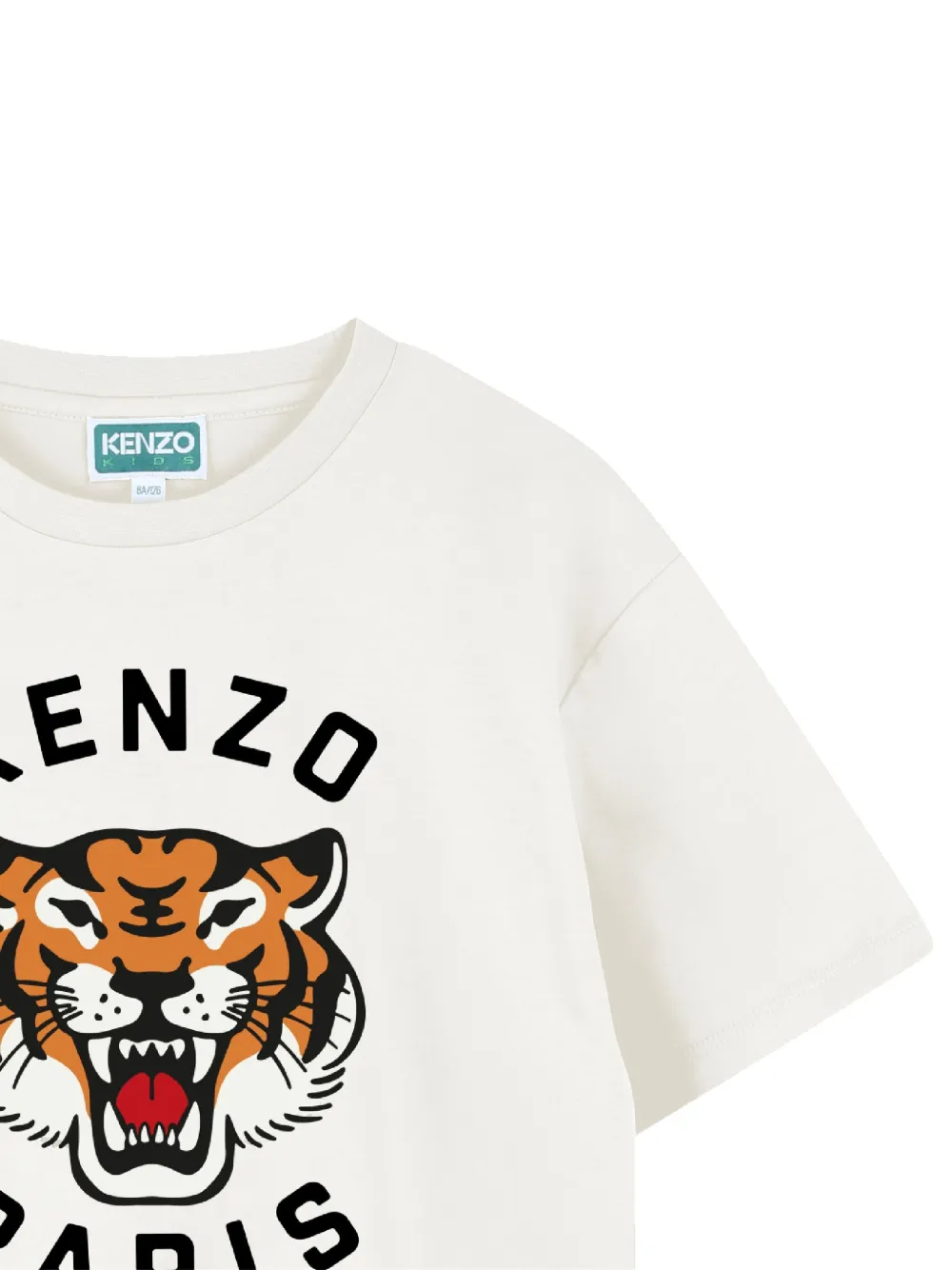 Kenzo Kids T-shirt met Tiger Head-print Wit