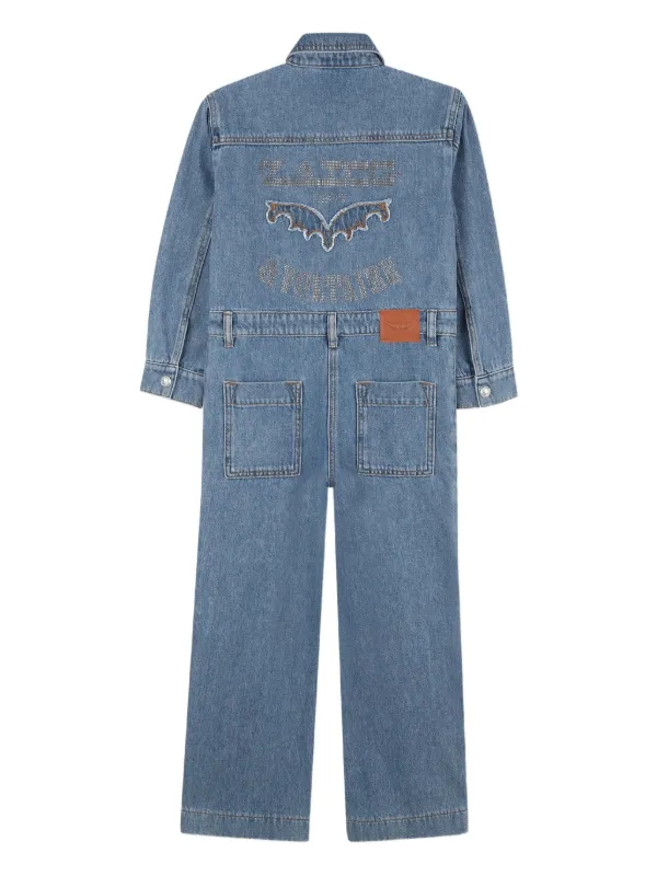 Zadig Voltaire Kids Denim Jumpsuit Blue FARFETCH ID