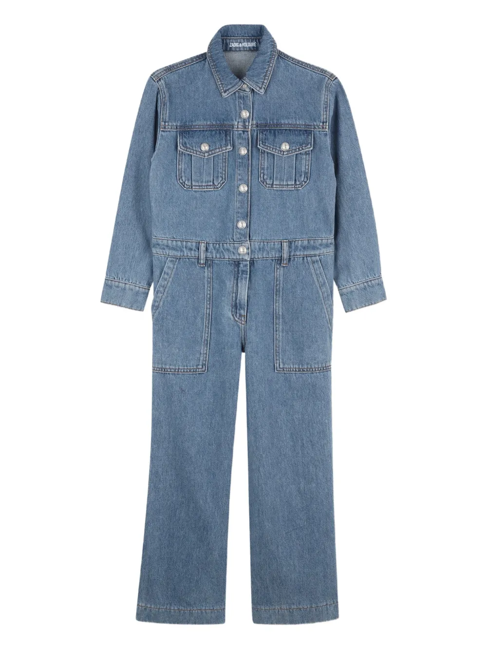 Zadig & Voltaire Kids denim jumpsuit | Blue | Image 1