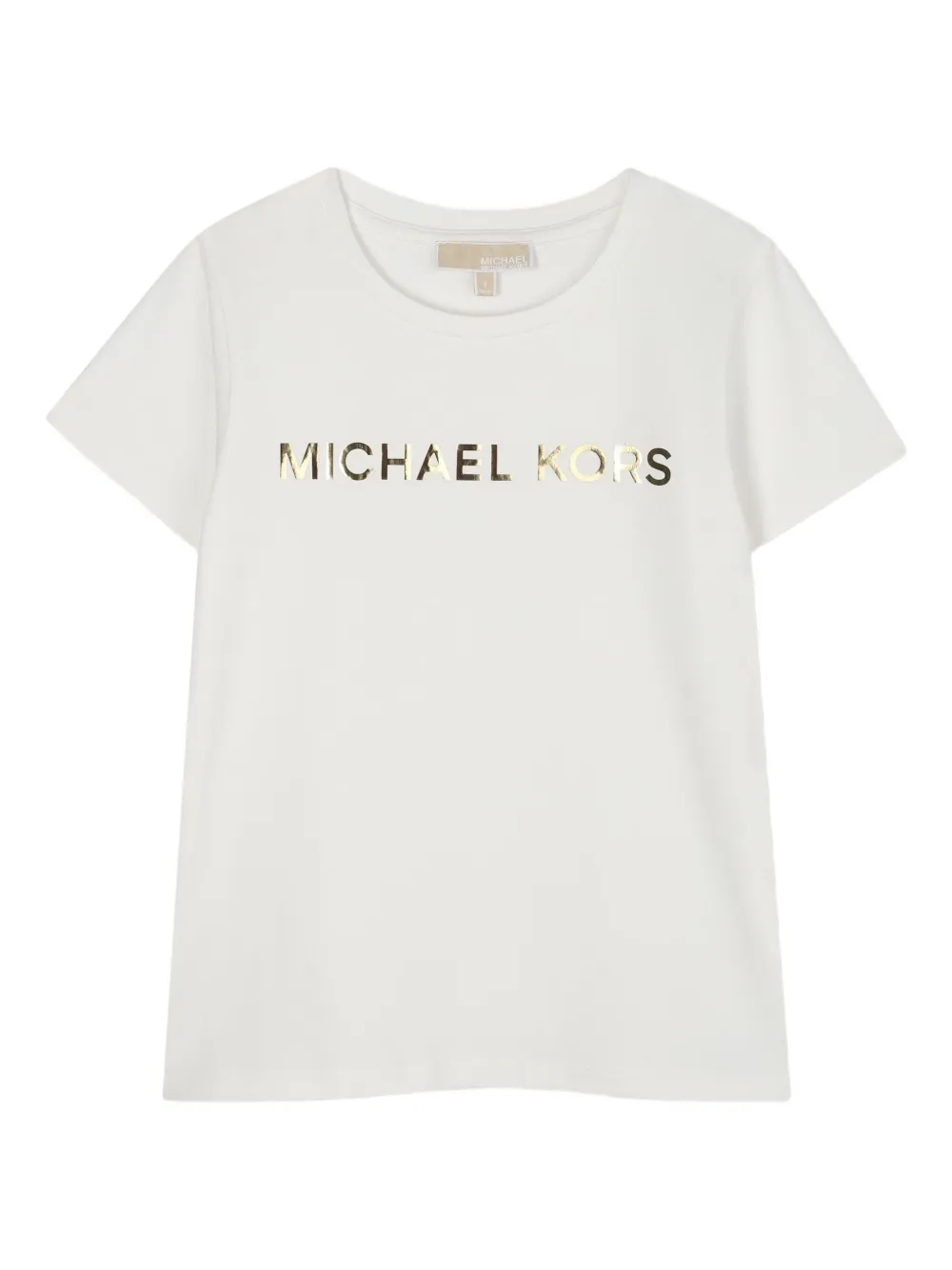 Michael Kors Kids T-shirt met logoprint Beige