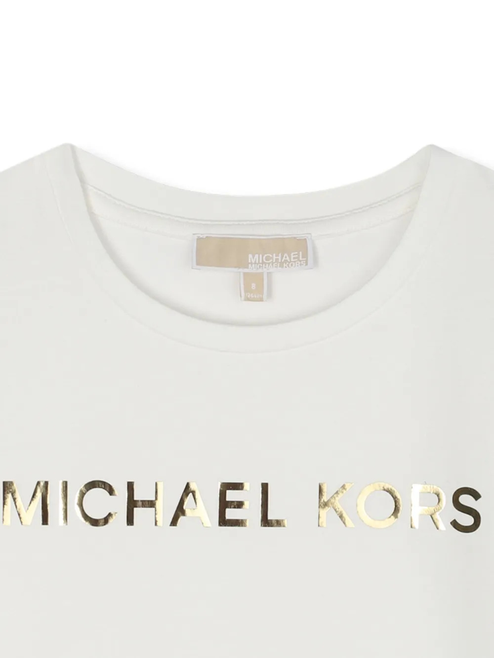 Michael Kors Kids T-shirt met logoprint Beige