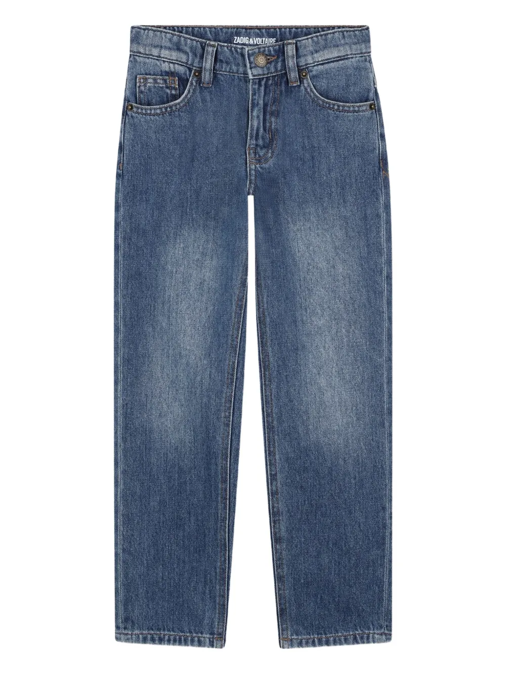 Zadig & Voltaire Kids Jeans met logopatch Blauw