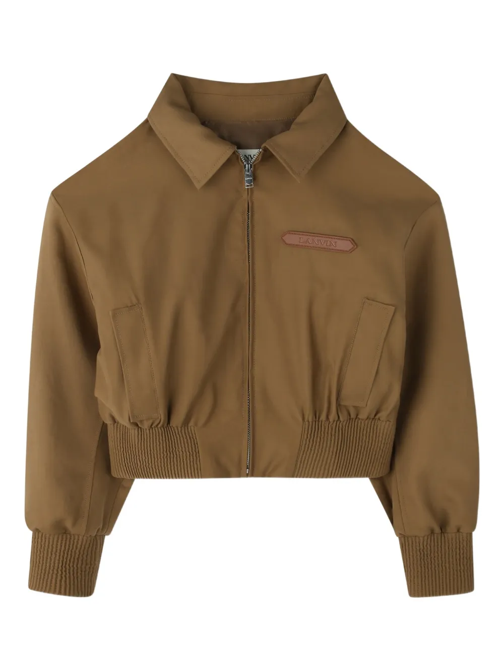 Lanvin Enfant Cropped jack met rits Bruin