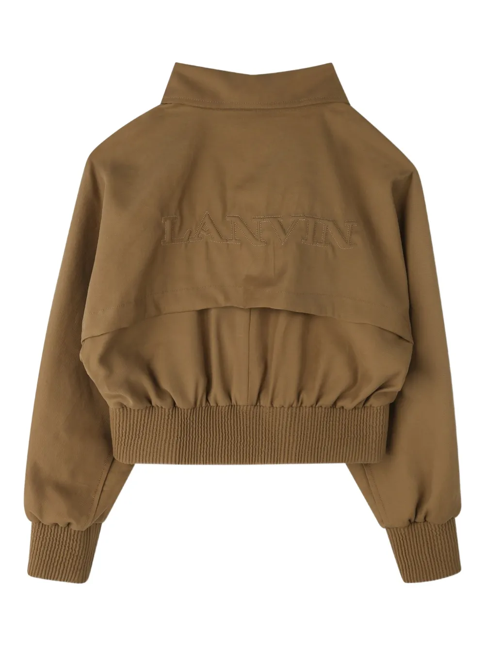 Lanvin Enfant Cropped jack met rits Bruin
