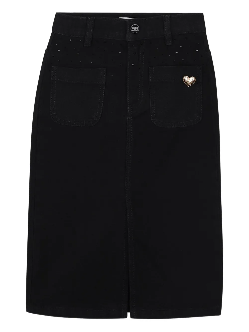 SONIA RYKIEL ENFANT denim midi skirt | Black | Image 1