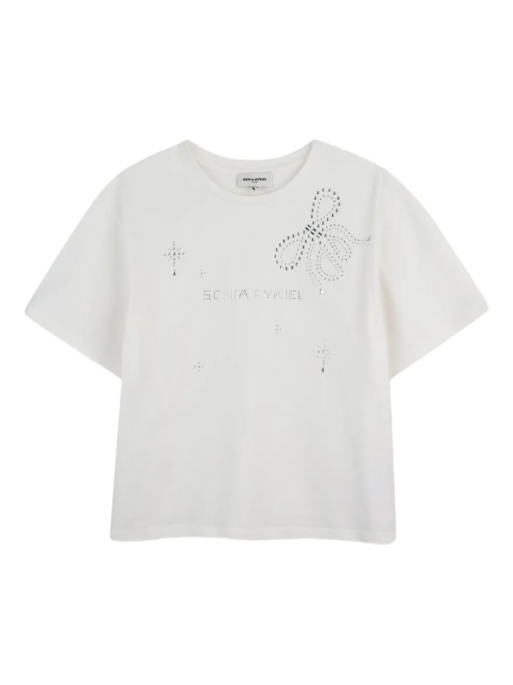SONIA RYKIEL ENFANT T-shirt met stras Beige