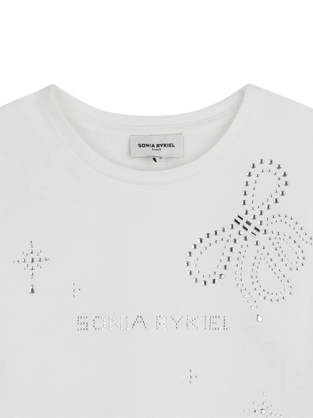 SONIA RYKIEL ENFANT T-shirt met stras Beige
