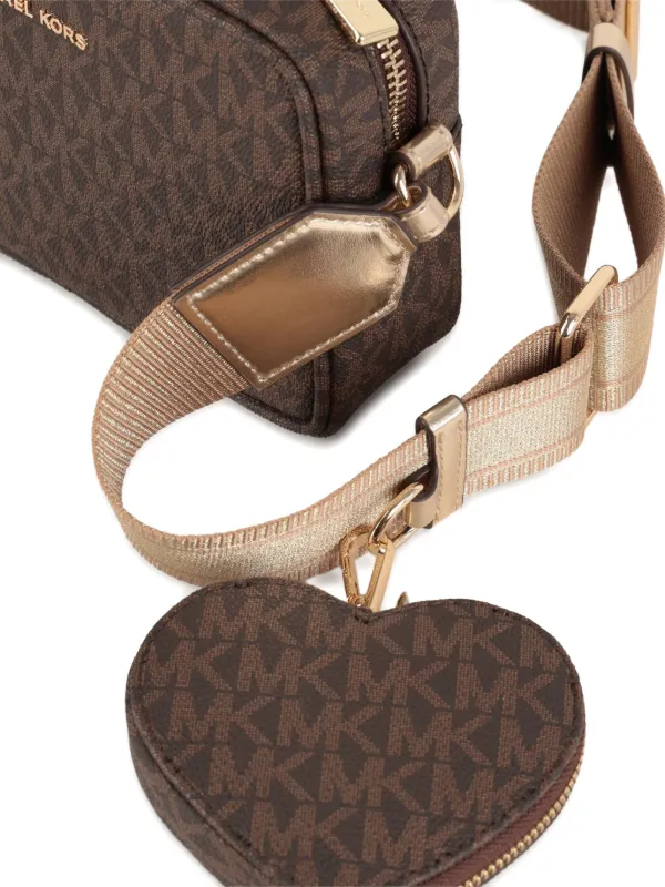 MICHAEL KORS モノグラム ショルダーバッグ Michael Kors Kids モノグラム ショルダーバッグ | ブラウン | FARFETCH JP