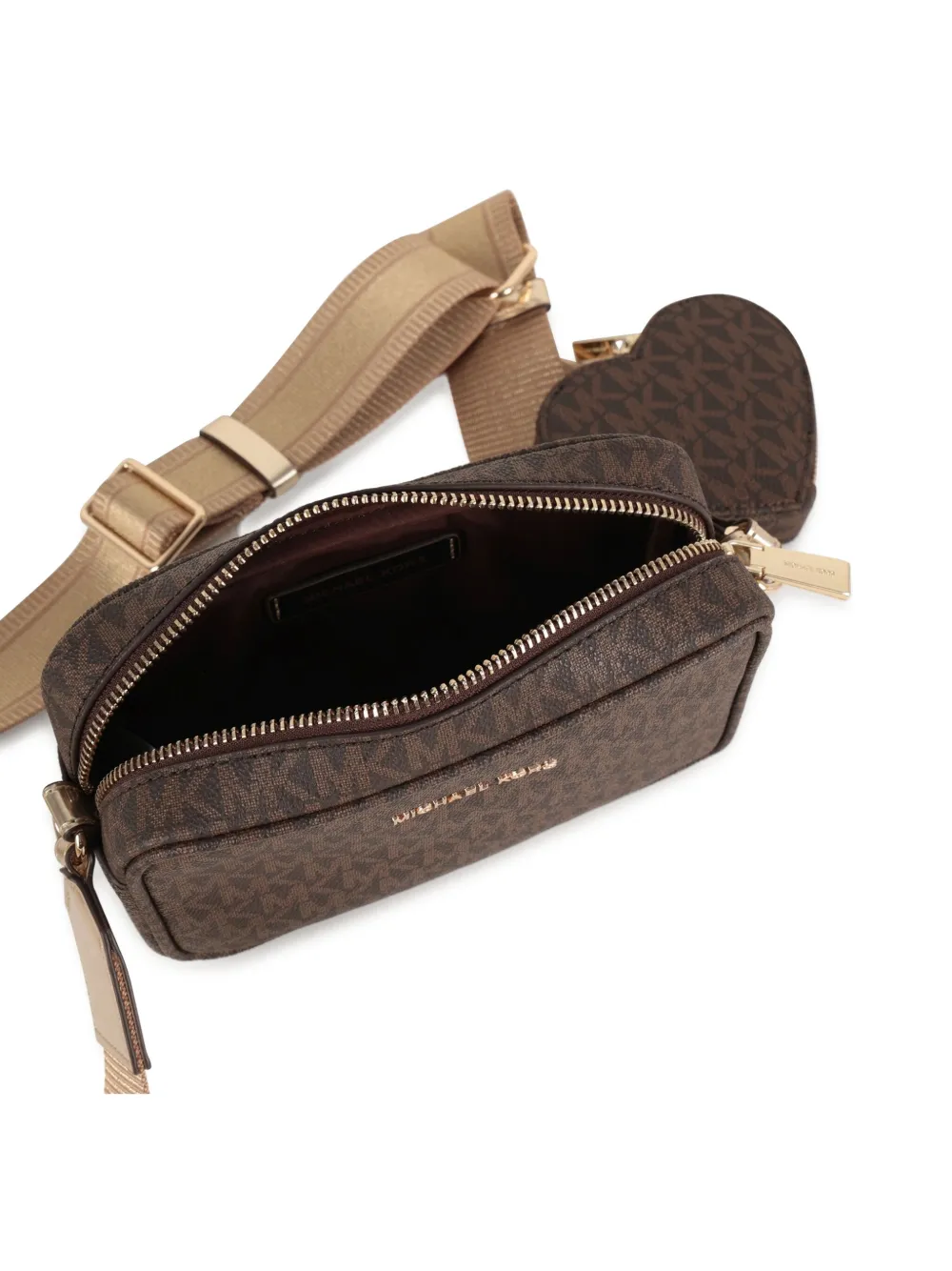 Michael Kors Kids Schoudertas met monogram Bruin