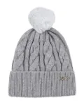 Michael Kors Kids cable-knit pompom beanie hat - Grey