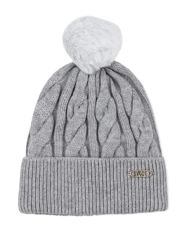 Michael Kors Cable Knit Beanie Hat Michael Kors Cable Knit Pom Beanie Hat Pink | eBay main image 4