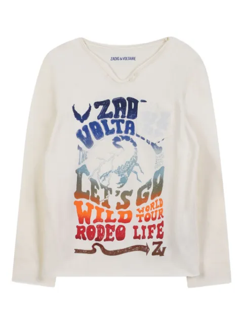 Zadig & Voltaire Kids graphic-print long-sleeve T-shirt