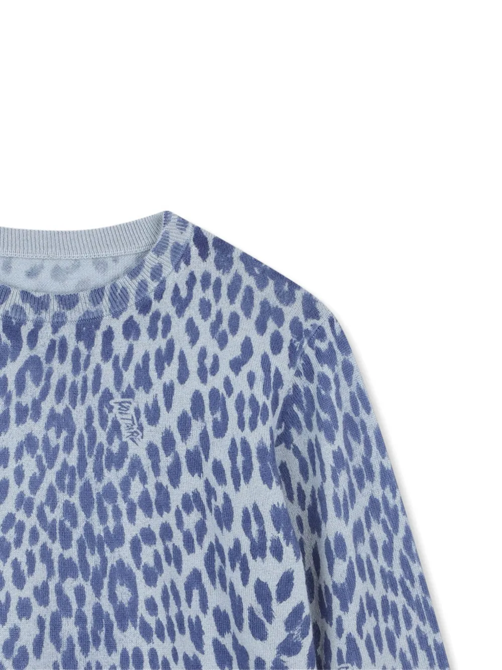 Zadig & Voltaire Kids Trui met luipaardprint Blauw
