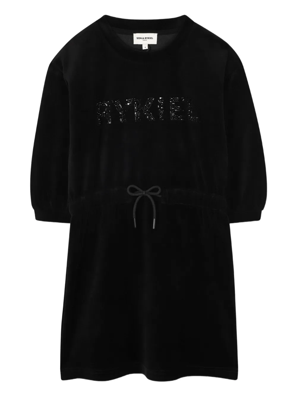 SONIA RYKIEL ENFANT rhinestone-embellished dress - ブラック SONIA RYKIEL ENFANT rhinestone-embellished dress - ブラック