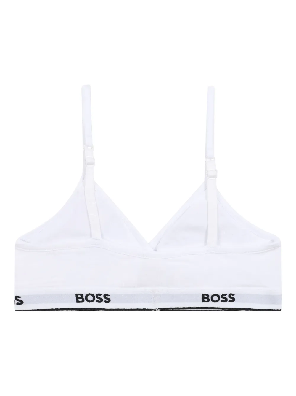 BOSS Kidswear Twee triangel bh's met logoband Zwart