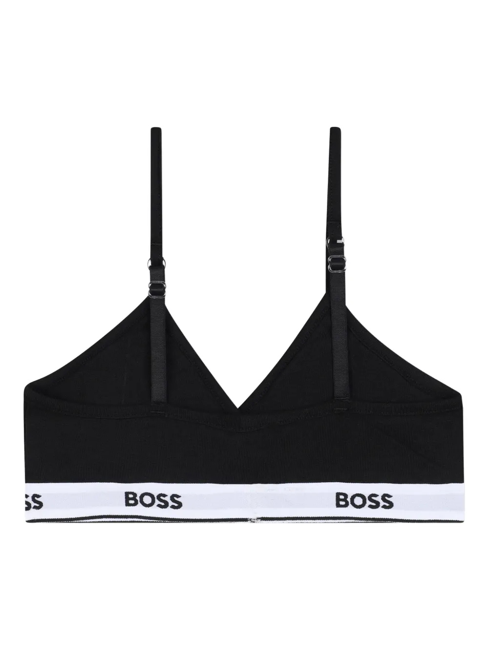 BOSS Kidswear Twee triangel bh's met logoband Zwart