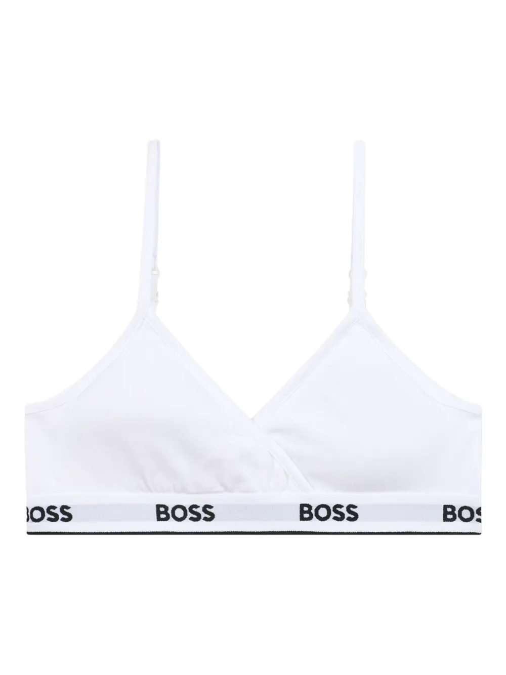 BOSS Kidswear logo-band triangle bras (pack of two) - ブラック BOSS Kidswear logo-band triangle bras (pack of two) - ブラック