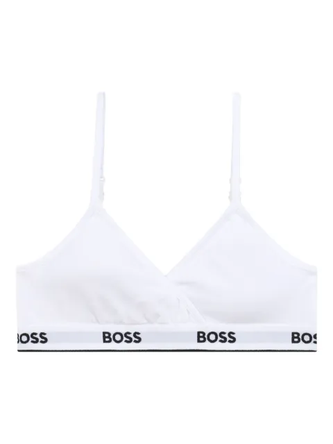 BOSS Kidswear logo-band triangle bras (pack of two)