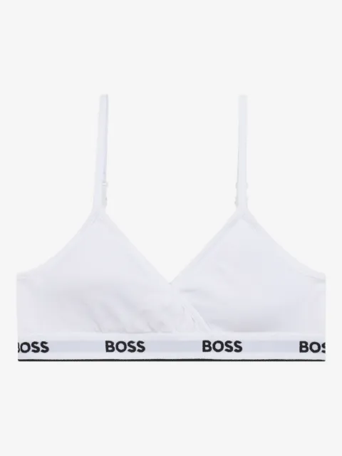 BOSS Kidswear logo-band triangle bras (pack of two)