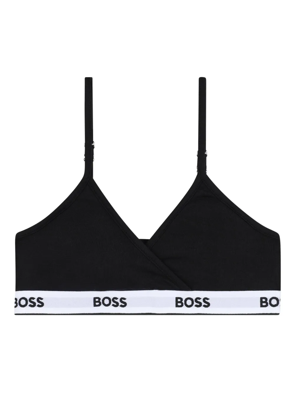 BOSS Kidswear Twee triangel bh's met logoband Zwart