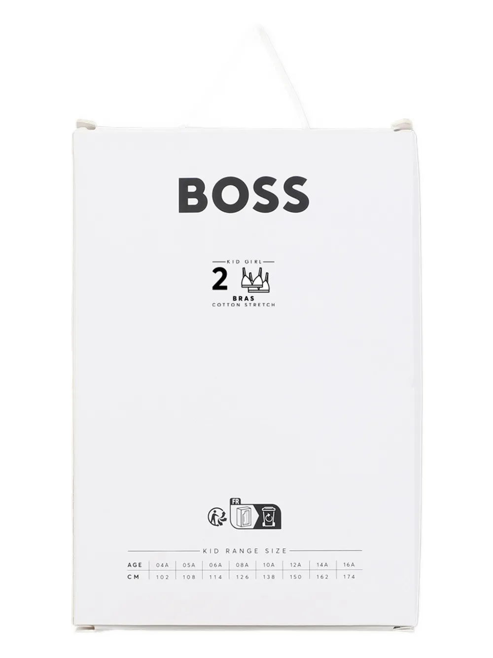 BOSS Kidswear Twee triangel bh's met logoband Zwart