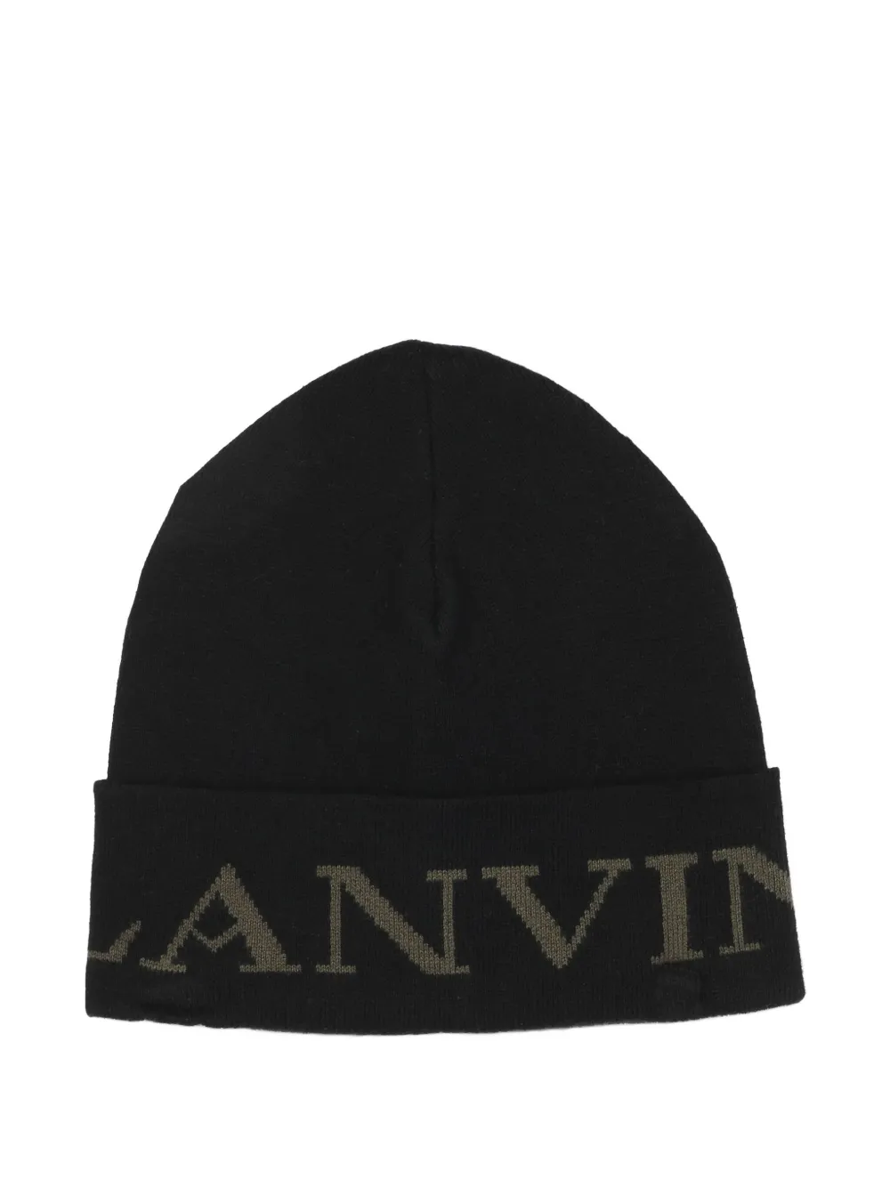 Lanvin Enfant Muts met logo-intarsia Zwart