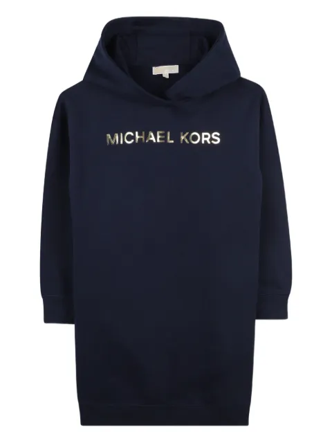 Michael Kors Kids هودي طويل بطبعة شعار الماركة