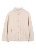 Zadig & Voltaire Kids fleece-lined snap-front jacket - Neutrals