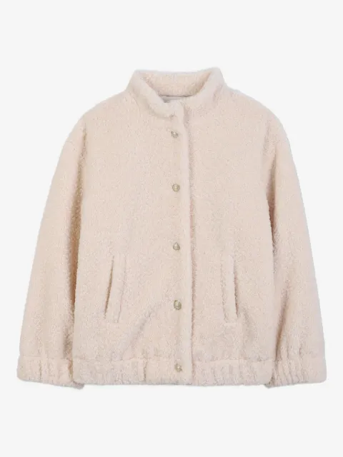 Zadig & Voltaire Kids fleece-lined snap-front jacket