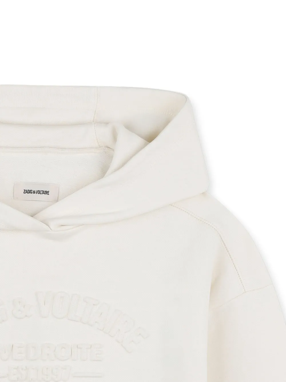 Zadig & Voltaire Kids Hoodie met borduurwerk Wit