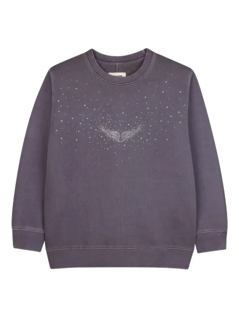 Zadig & Voltaire Kids rhinestone-embellished sweatshirt