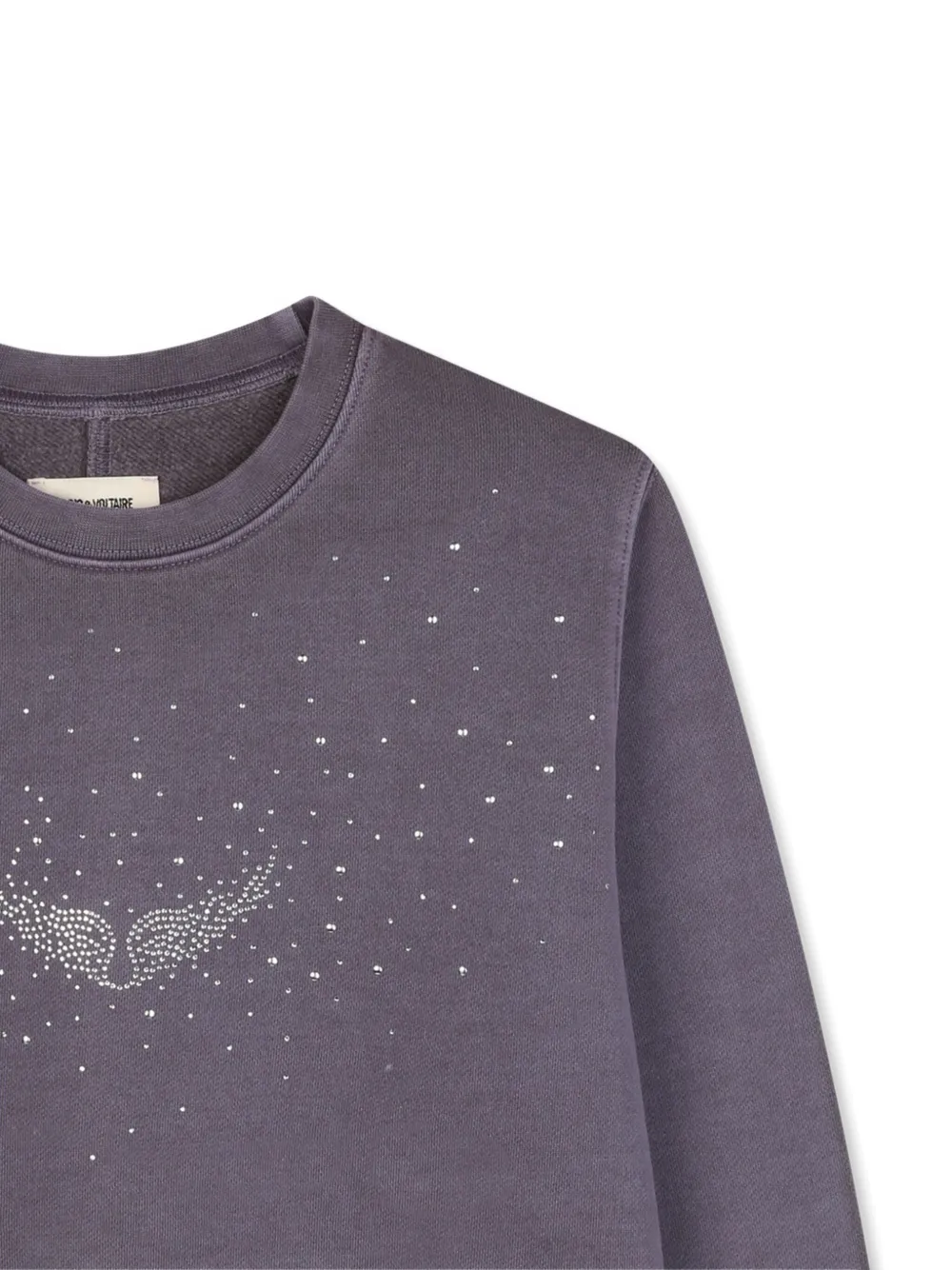 Zadig & Voltaire Kids Sweater verfraaid met kristallen Paars