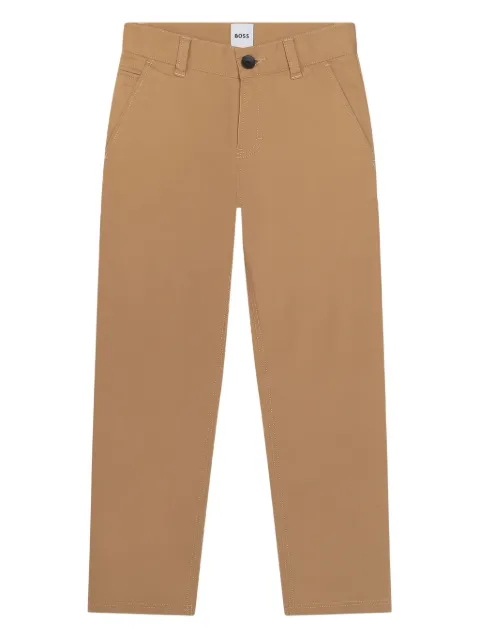 BOSS Kidswear button-fastening trousers